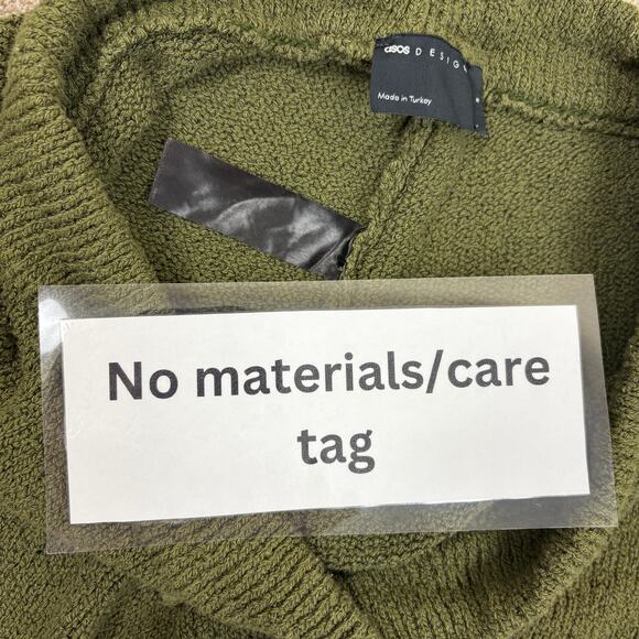 ASOS Design Textured Knit Shorts Olive Green Mens Size S Streetwear Urban Casual - Picture 6 of 9